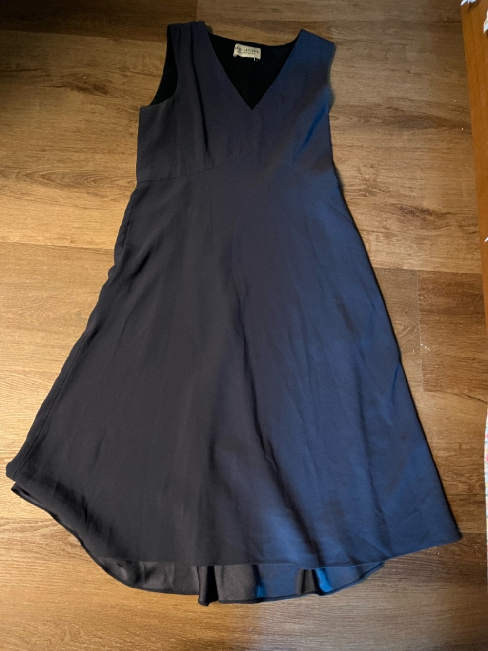 mm Lafleur size small navy midi blue dress